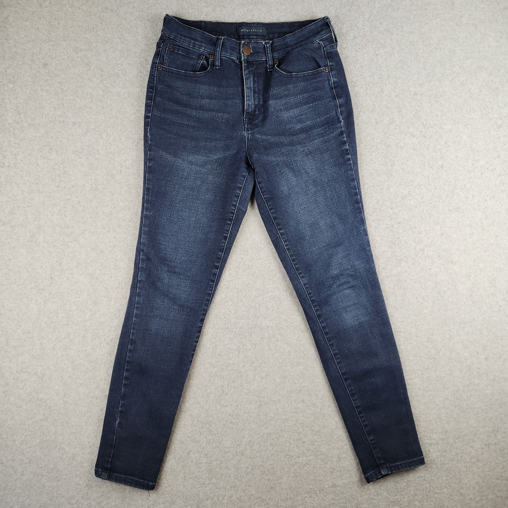 Aeropostale High Waisted Ankle Jegging Women's Size 6 Blue Dark Wash Denim